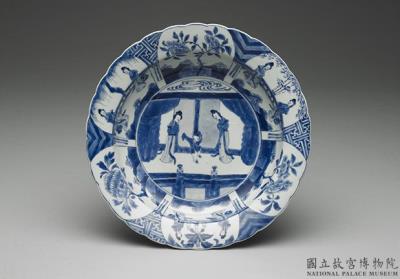 图片[2]-Washer with ladies in underglaze blue, Qing dynasty, Kangxi reign (1662-1722)-China Archive